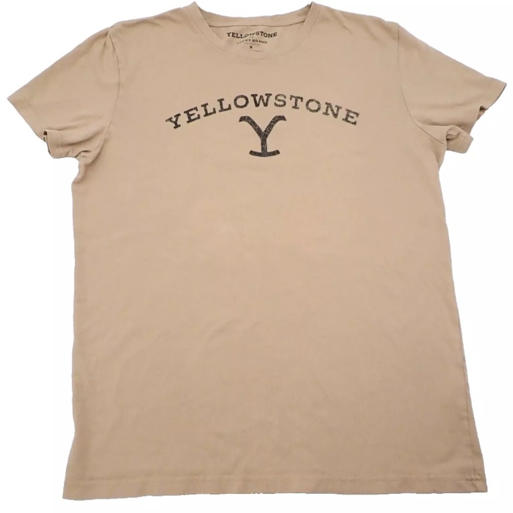 Lucky Brand Yellowstone Size Medium T-Shirt TV Tan 2022 Spike Cable Network